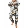 thumbnail image 4 of ATAIKU 3-24M Newborn Baby Zipper Footless Pajamas Bamboo Long Sleeve Footed Sleepers Sleep 'N Play for Infant Boys - 1PCS Gray Digger, 4 of 9