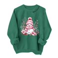 thumbnail image 5 of VKOYWKM Women's Christmas Sweatshirts Merry Christmas Snowman Graphic Pullover Cute Crewneck Oversized Sweatshirts Xmas Holiday, 5 of 5