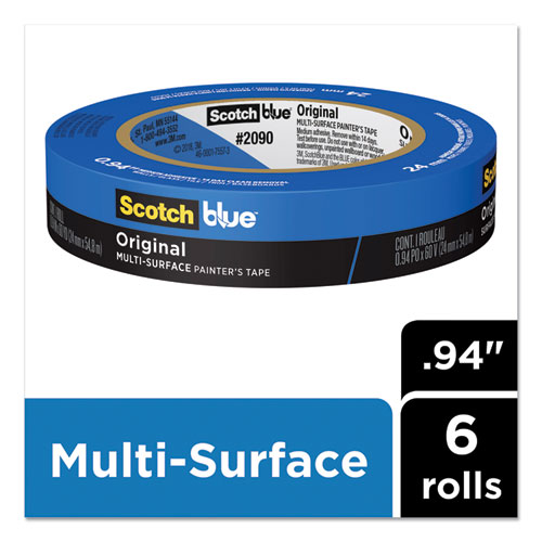 Original Multi-Surface Painter's Tape, 3" Core, 0.94" X 60 Yds, Blue, 6/pack | Bundle of 5
