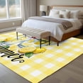 thumbnail image 4 of Non-Slip Rug Pad Rugs Summer Lemons Glass Cup Rectangle Area Rugs 5x7Ft Soft Carpet Pads for Living Room Kids Room, Yellow White Check, 4 of 9