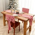 thumbnail image 4 of 2026 Christmas Indoor Home Decor Red And Black Checkered Table Runners And Chair Covers For Christmas Dining Room Decor And Christmas Scene Props, 4 of 5