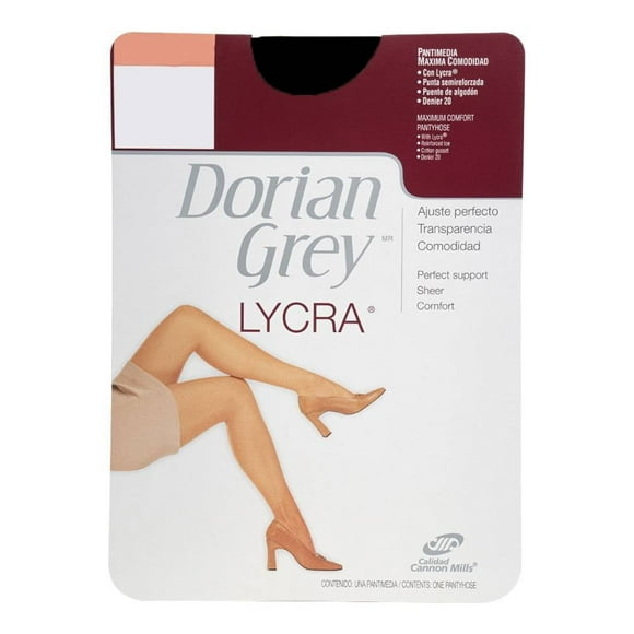 Pantimedia Dorian Grey para Mujer, Lycra Negro Talla M