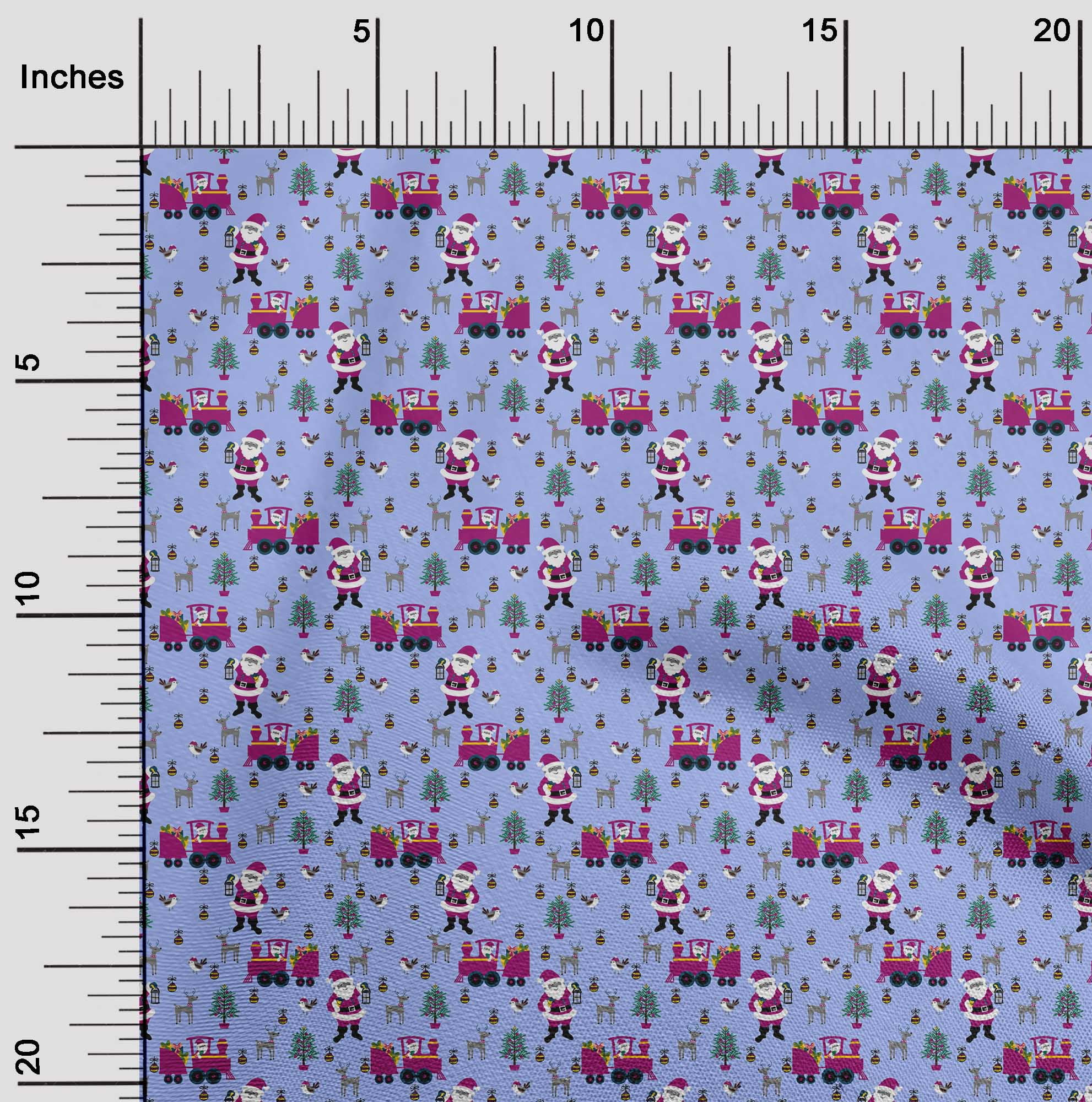 oneOone Polyester Spandex Medium Purple Fabric Christmas Dress Material Fabric Print Fabric By The Yard 56 Inch Wide