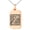 Rose, variant on Stainless Steel Letter Z Initial Floral Box Monogram Engraved Small Rectangle Dog Tag Charm Pendant Necklace
