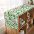 thumbnail image 6 of Table Runners 108 Inches Long Dress Scarves, St. Patrick's Day Farmhouse Coffee/Dining/Kitchen Table Runner for Living Room, Green Black Plaid Lucky Clovers Check 13x108 Inch, 6 of 9