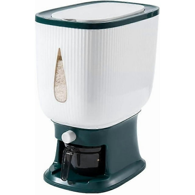 10Kg Automatic Rice Dispenser with Rinsing Cup Rice Dispenser Rice Storage Rice Bucket Household Rice Box-A