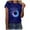 Blue, variant on Womens Sunflower Graphic T Shirts, Plus Size Tops for Women, Juniors Short Sleeve Crew Neck Summer Tunic Tees Purple