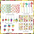 thumbnail image 7 of Fruit Party Favors Kids Birthday Supplies, Fruit Theme Paper Gift Goodie Bags, Strawberry Watermelon Keychains, Lemon Cherry Straws Rings Tattoos, Summer Party Treat Bags Fillers for Girls Boys, 7 of 7