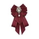 thumbnail image 3 of Broche con lazo de cinta, broche de pajarita, broche con lazo preanudado, broche decorativo moderno para dama Rojo oscuro, 3 of 9