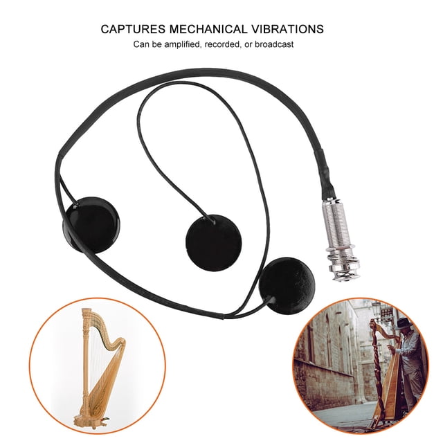Harpe Micro, Portable Ton Clair Harpe Micro Guitare Micro Violon Micro Instrument de Musique Accessoire pour Harpe Ukulélé Violon Violon Violoncelle Kalimba