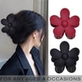 thumbnail image 4 of Hair Claw Clips Flower Hair Clips 8PCS Cute Hair Clips Large Matte Hair Clips Daisy Hair Clips Big Claw Clip Strong Hold Jaw Clip Large Hair Clamps For Women Thick Hair 8 Colors, 4 of 5