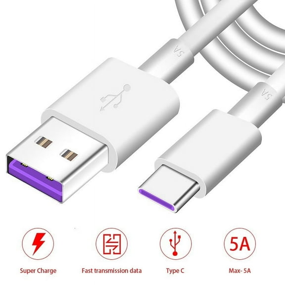 LNKOO USB Type C Cable 3A Fast Charging [2-Pack 3.2ft], USB-A to USB-C Charge Cord Compatible with Samsung Galaxy S10 S9 S8 S20 Plus A51 A11,Note 9 8, LG,V20/30, G6,PS5 Controller, USB C Charger-White