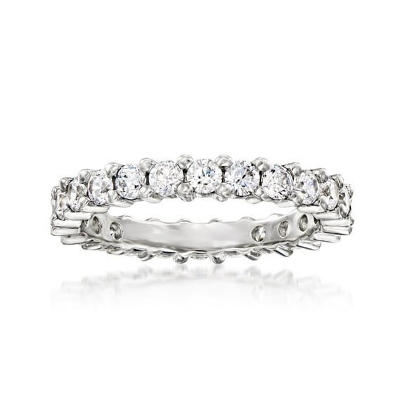 Ross-Simons 1.25 ct. t.w. CZ Eternity Band in Sterling Silver, Women's, Adult
