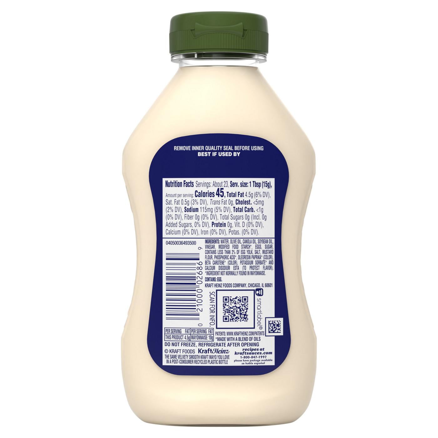 2 Pack Kraft Mayo Reduced Fat Mayonnaise with Olive Oil