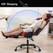 BestOffice Ergonomic Gaming Chair, Lumbar Support, Swivel Rolling for Men, Women(Red)