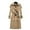 Khaki, variant on 2023 Women's Long Trench Coat Slim Fit Waist Cinching Casual High End Outerwear Jacket