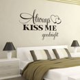 thumbnail image 5 of New Always Kiss Me Goodnight Home Decor Wall Sticker Decal Bedroom Art Mural Funny Home Decoration, 5 of 6