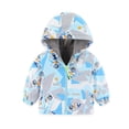 thumbnail image 2 of Godderr Toddler Boys Windbreakers Jacket for Kids Windbreaker Lightweight Hooded Windbreakers for 1-5y Spring Autumn Winter Zip Jacket Men's Handsome Warm Tops, 2 of 5
