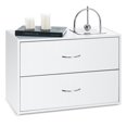 thumbnail image 1 of Costway 2-Drawer Dresser Stackable Horizontal Storage Organizer w/Handles White, 1 of 9