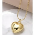 thumbnail image 6 of Puffy Puffed Heart Necklace – 14K Gold Plated Heart Chain with Charm, Hypoallergenic and Water-Resistant, Tarnish-Free Necklace, Elegant Chain Pendant Heart Necklace for Women, 6 of 6