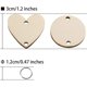 thumbnail image 5 of 200 piezas de rodajas de madera en forma de corazón y discos de madera redondos en forma de círculo con bucle para hacer bricolaje, 5 of 5