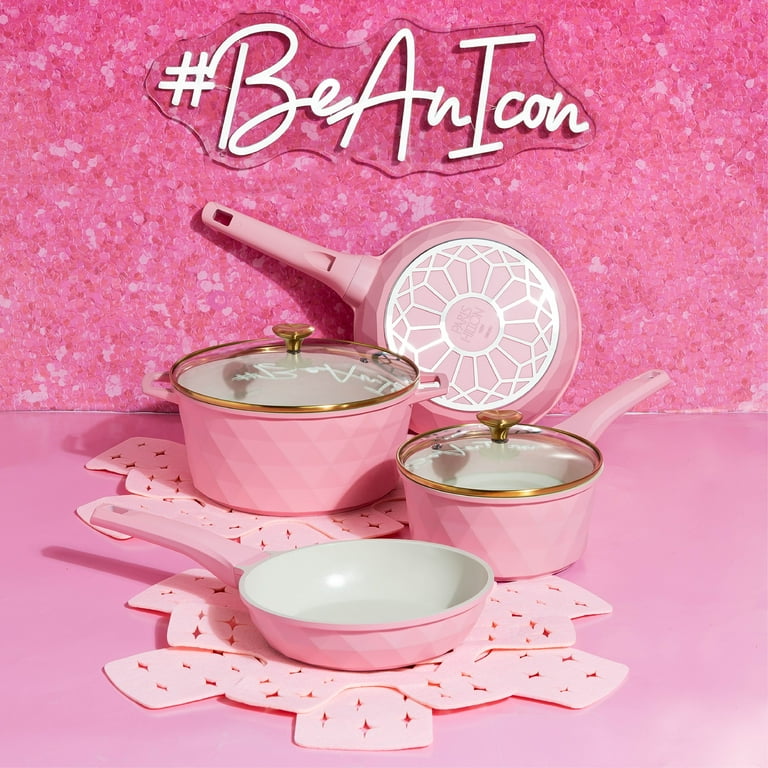 Paris Hilton 10-Piece Ceramic Nonstick Cookware Set with Pots