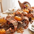 thumbnail image 2 of Fall Ribbon with Wired Edges, Pumpkin Harvest Print for Bows, Wreaths and Gifts, 2 of 6