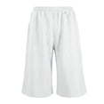 thumbnail image 4 of PYGNJK Boys Capri Sweat Shorts Elastic Waist Loose Fit Straight Leg Casual Workout Cropped Hiking Shorts, 4 of 9