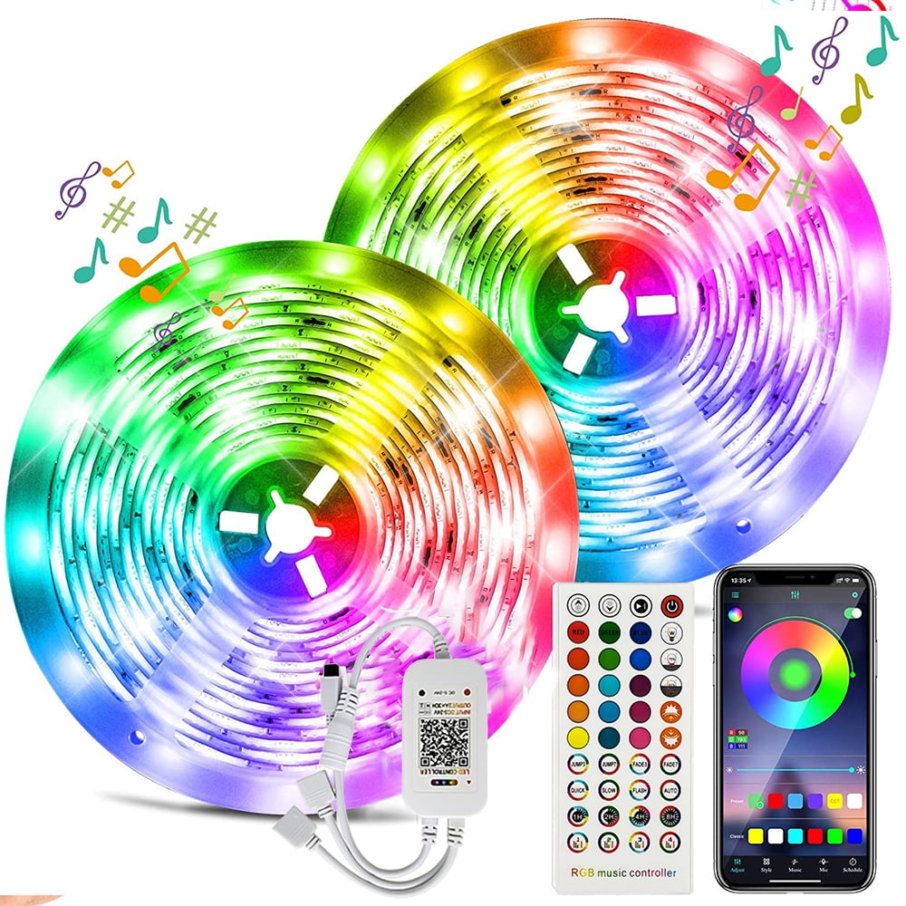32.8ft Led Strip Lights, Led Lights Strip Music Sync Color Changing APP