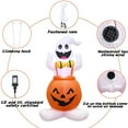 thumbnail image 3 of MesaSe PENGXAING Halloween Inflatable Pumpkin Ghost Decorations 4FT Blow Up Pumpkin Ghosts with LED Lights  Halloween Lighted Pumpkin Ghost Inflatable Decorations Outdoor/Outside Yard for, 3 of 7