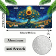 thumbnail image 2 of 1 Pcs 2D Flat License Plate Covers & Frames, Sunflower Tree For Decorative Front, Waterproof For Decoration Aluminum License Plate Covers & Frames Cover For Men Women, 12" X 6", 2 of 7