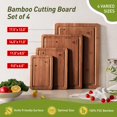 thumbnail image 3 of Juego de tablas de cortar Socisen Bamboo con pies antideslizantes, 4 unidades, 3 of 8