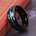 thumbnail image 4 of Anillo adhesivo de tres ranuras negro creativo de moda de joyería Elegante y cómodo, 4 of 6