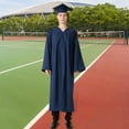 thumbnail image 4 of Women's Graduation Gown with Cap V-Neck Knee-Length Polyester Batik Fabric, 4 of 9