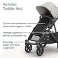 thumbnail image 5 of UPPAbaby Vista V3 Stroller - Full-Size Single-To-Double Stroller System - Toddler Seat, Bug Shield, Rain Shield, and Storage Bag Included - Savannah (Pearl Gray Jacquard/Carbon Frame/Chestnut Leather), 5 of 5