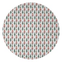 White Christmas Nutcracker Pattern Round Blanket,Comfortable Soft Flannel Throw Blanket,All Season,Warm Lightweight Blankets for Sofa Bed Couch Living Room Chair 60"x60"