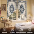 thumbnail image 5 of Vintage Farm Swag Curtain Valance for Windows, Dark Blue Flower Bohemian Style Farmhouse Window Treatments Short Swag Topper for Kitchen Windows Bathroom Bedroom, 36"x45", 5 of 8