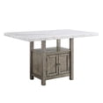 thumbnail image 3 of Steve Silver Grayson White Marble and Driftwood Counter Height Dining Table, 3 of 7
