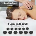 thumbnail image 3 of SereneLife Ensemble de Massage Portable pour Pierres Chaudes & Kit Spa avec 12 Pierres Rondes, 3 of 9