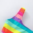 thumbnail image 6 of HQiJIAN Girls' Rainbow Stripe Swimsuit Cute Waist Slimming Bathing Suit For Kids Beach Swimwear Sizes 100, 6 of 6