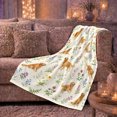 thumbnail image 6 of Autumn Golden Retriever Watercolor Flowers, Playful Pet Portrait Pattern, Warm Flannel Blanket for Living Room and Bedroom, Dog Lovers Thanksgiving Gift, Pet Lover Home Decor, 6 of 9