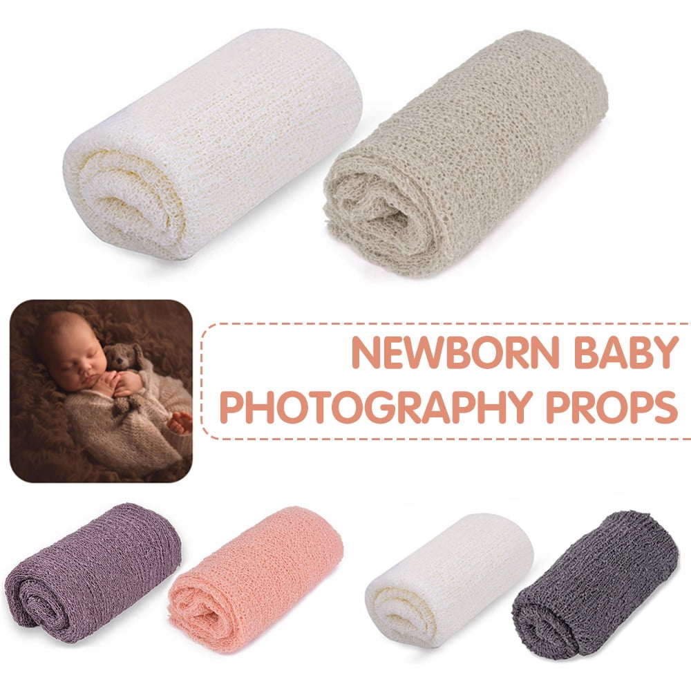 F Fityle Baby Blanket Khaki Stretch Knit Wraps Photography Photo Puntelli di Crema 