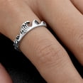 thumbnail image 4 of Surfer Tidal Wave Ocean Ring .925 Sterling Silver Band Jewelry Female Male Unisex Size 4, 4 of 4