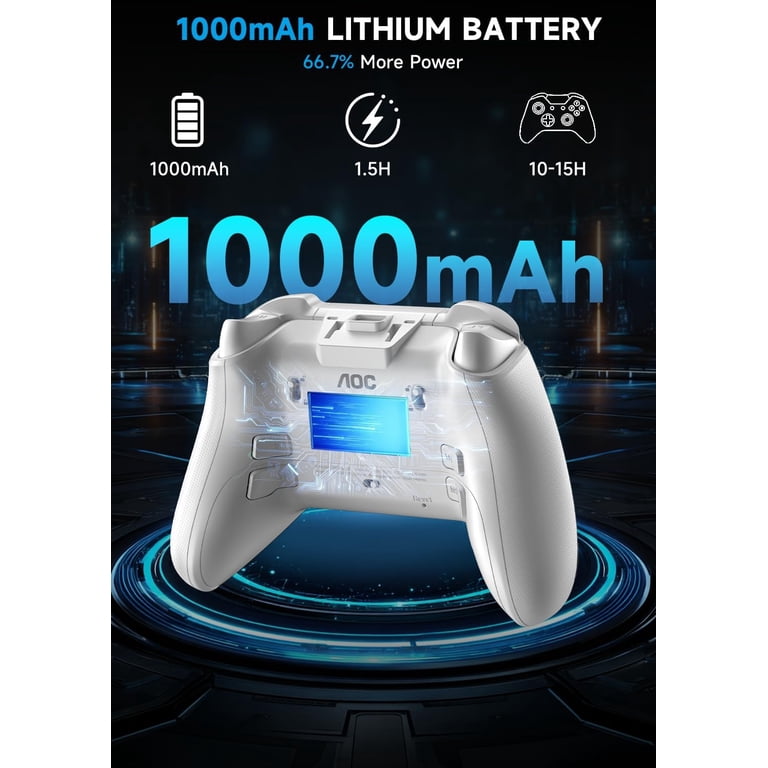 AOC Wireless Gaming Controller for PC, Steam, PS4, iOS, Android