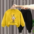 thumbnail image 2 of Staki Boys' Clothing Sets Toddler Fall Outfits Baby Boy Sweatshirt Top Sweatpants Set Cute Sweatsuit for Boy Winter Clothes 2-5T 6-12Y(Yellow,9-10 Years), 2 of 8