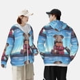 thumbnail image 4 of Balery Elephant Sits Sudadera ligera de manga larga con capucha y protección solar UPF 50+ para hombre y mujer, ideal para pesca y running-X-Large, 4 of 7