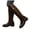 Brown, variant on Womens Fashion Black Knee High Riding Boots Low Heel Leather Wide Calf Knee Length Western Cowboy Booties