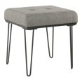 thumbnail image 1 of HomePop Tabouret de Jambe en Métal et Tissu Moderne 18.5" en Gris, 1 of 10