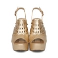 thumbnail image 4 of New Women Refresh Kama-02 PU Peep Toe Perforated Slingback Platform Wedge Sandal, 4 of 6