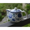 thumbnail image 2 of Porcelain Teapot, 9oz Tea Pot with Stainless Steel Filter Classical Chinese Penoy Flower, 2 of 9